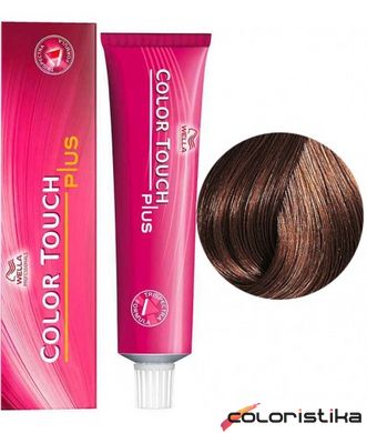 Безаммиачная краска для волос Wella Professionals COLOR TOUCH PLUS 66/04 Темный блондин натурально-коричневый 60 мл