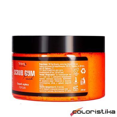 Cкраб жуйка для тіла Top Beauty з ароматом персика