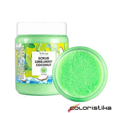 Скраб для лица и тела Top Beauty лайм и мята с кокосовым маслом 250 мл