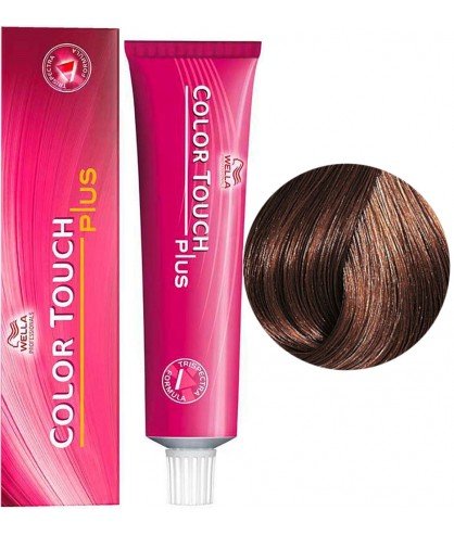 Безаммиачная краска для волос Wella Professionals COLOR TOUCH PLUS 66/04 Темный блондин натурально-коричневый 60 мл