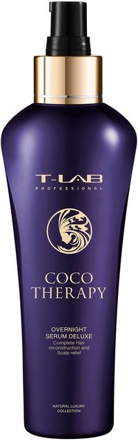 Сироватка для реконструкції волосся T-LAB Professional Coco Therapy Overnight Serum Deluxe, 150 ml