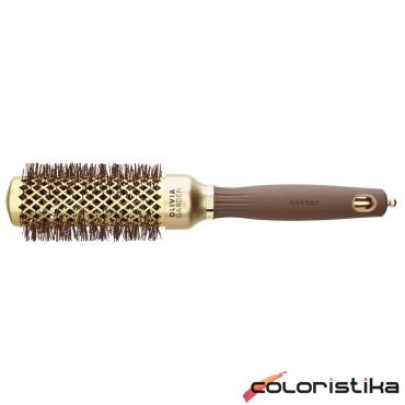 Термобрашинг Olivia Garden Expert Blowout Shine Wavy Bristles Gold&Brown 35 мм