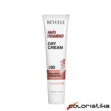 Крем для обличчя відбілюючий антипігментний Revuele Anti Pigment Day Cream SPF 50, 40 мл