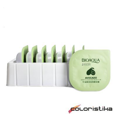 Маска для обличчя грязьова очисна Bioaqua Avocado, 7,5 мл