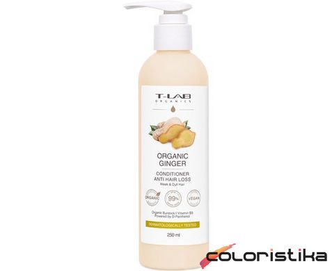 Кондиціонер для ослабленого та тьмяного волосся T-Lab Professional Organic Ginger Anti-Hair Loss Conditioner  250 мл, 250 мл