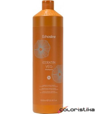 Восстанавливающий шампунь с кератином Echosline Keratin Veg Shampoo 1000 мл