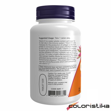 Вітамін C-1000 RH NO TR Now Foods- 250 tabs