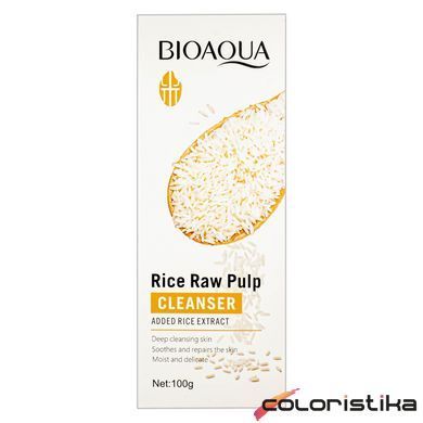 Пенка для умывания лица Bioaqua Rice Raw Pulp Cleancer с экстрактом риса
