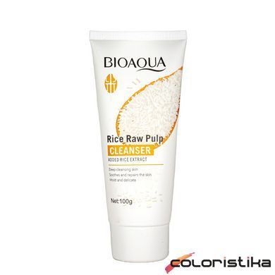 Пенка для умывания лица Bioaqua Rice Raw Pulp Cleancer с экстрактом риса