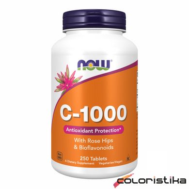 Витамин C-1000 RH NO TR Now Foods-250 tabs