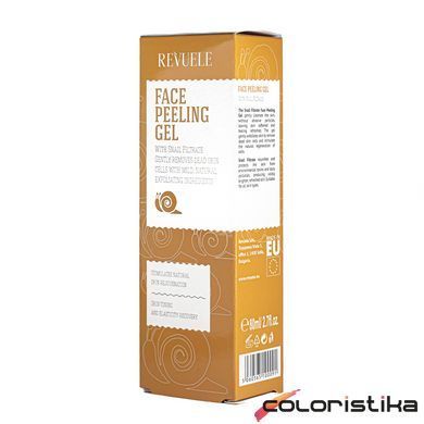 Гель пилинг для лица Revuele Face Peeling Gel With Snail Filtrate с муцином улитки 80 мл