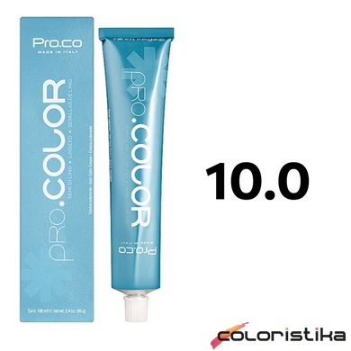 Фарба для волосся Pro.Co Pro.Color 10.0 блондин платиновий 100 мл