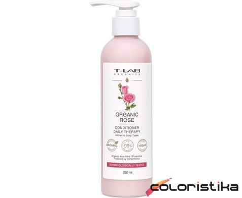 Кондиціонер для щоденного догляду за будь-яким типом волосся T-Lab Professional  Organic Rose Daily Therapy Conditioner  250 мл