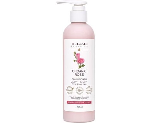 Кондиционер для ежедневного ухода за любым типом волос T-Lab Professional Organic Rose Daily Therapy Conditioner 250мл