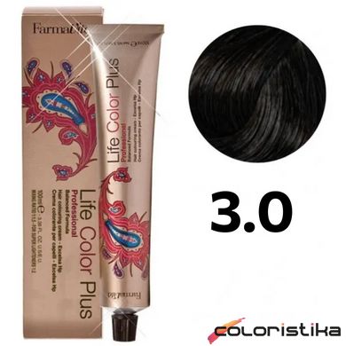 Краска для волос FarmaVita Life Color Plus 3.0 темно-каштановый 100 мл