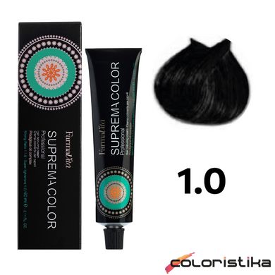 Краска для волос FarmaVita Suprema Color 1.0 черная 60 мл