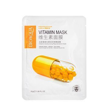 Маска для обличчя зволожуюча Bioaqua Vitamin Mask для сухої шкіри 30 г BQY04840