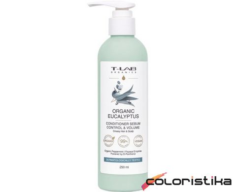 Кондиционер для жирных волос T-Lab Professional  Organic Eucaliptus Conditioner 250 мл