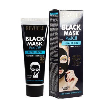 Маска для обличчя відлущувальна Revuele 3D Facial Peel Off Hyaluron Black Mask 80 мл