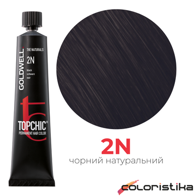 Профессиональная краска для волос Goldwell Topchic 60 мл 2N черный