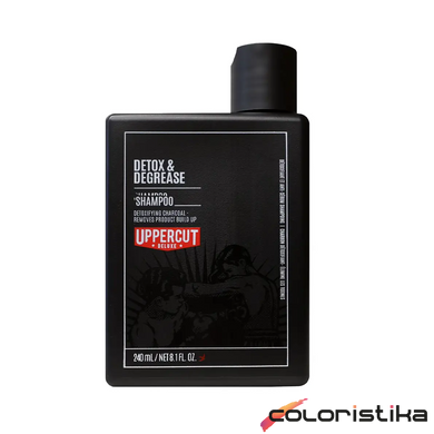 Чоловічий шампунь для глибокого очищення волосся Uppercut Deluxe Detox and Degrease Shampoo 240 мл