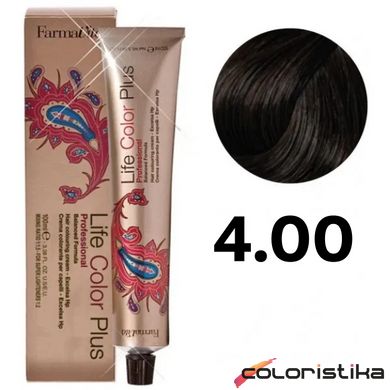 Краска для волос FarmaVita Life Color Plus 4.00 насыщенный каштановый 100 мл