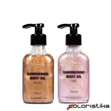 Суха олія для тіла з шимером Top Beauty Shimmering Body Oil 100 мл, Pink/Рожевий шиммер