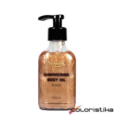Суха олія для тіла з шимером Top Beauty Shimmering Body Oil 100 мл, Pink/Рожевий шиммер
