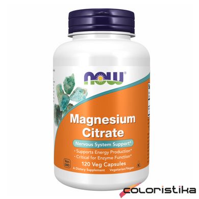 Витамины цитрат магния Now Foods Magnesium Citrate - 120 tabs