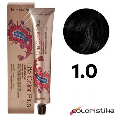 Фарба для волосся FarmaVita Life Color Plus 1.0 чорний 100 мл