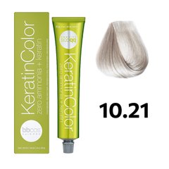 Безаміачна фарба для волосся BBcos Keratin Color 10.21 блондин екстра світлий фіолетовий попелястий 100 мл
