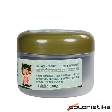 Маска для обличчя бульбашкова Bioaqua Carbonated Bubble Clay Mask, 100 г