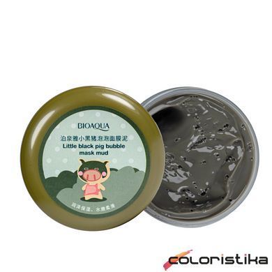 Маска для обличчя бульбашкова Bioaqua Carbonated Bubble Clay Mask, 100 г