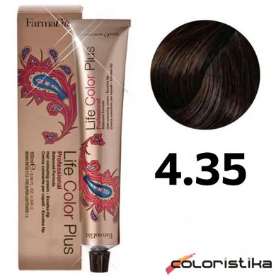 Краска для волос FarmaVita Life Color Plus 4.35 каштановый шоколадный 100 мл