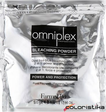 Осветлитель для волос (пудра) FarmaVita Omniplex Bleaching голубой 2 в 1