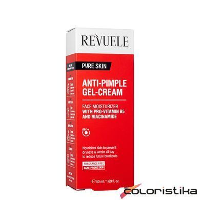 Крем для обличчя від прищів Revuele Pure Skin Anti-Pimple Gel-Cream 50 мл