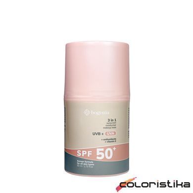 Крем для лица солнцезащитный Bogenia SPF 50+ 3 в 1 Sunscreen Face Cream BG422, 50 мл