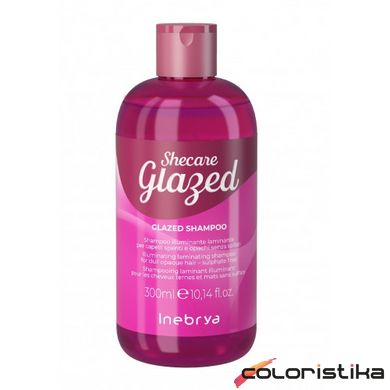 Шампунь для блеска волос с эффектом глазирования Inebrya Sheсare Glazed Shampoo 300 мл