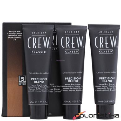 Камуфляж сивини American Crew (рівень 5-6) Precision Blend Medium Ash 3х40 мл