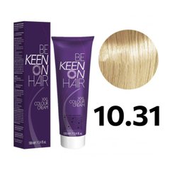 Фарба для волосся Keen Color Cream 10.31 ультра-світлий золотисто-попелястий блондин 100 мл