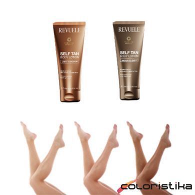 Лосьон для автозагара тела темный Revuele Salf Tan Body Lotion Medium To Dark 200 мл