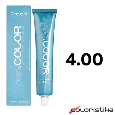 Краска для волос Pro.Co Pro.Color 4.00 каштановый натуральный интенсивный 100 мл