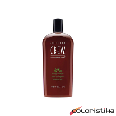 Шампунь American Crew 3 IN 1 Tea Tree Shampoo 1000 мл