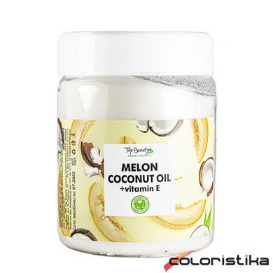 Масло для тела и волос кокосовое Top Beauty с витамином Е и ароматом дыни 250 мл