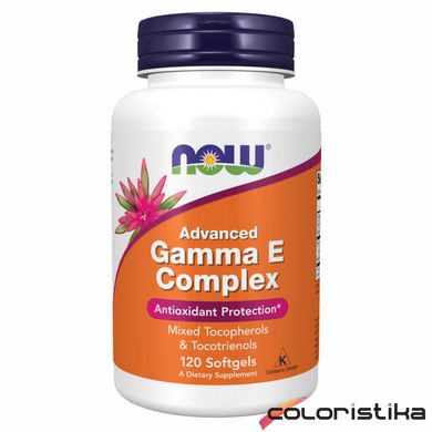 Комплекс вітамінів E Now Foods Advanced Gamma E - 120 tabs