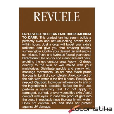 Автозагар для лица темный Revuele Salf Tan Face Drop Medium to Dark, 30 мл