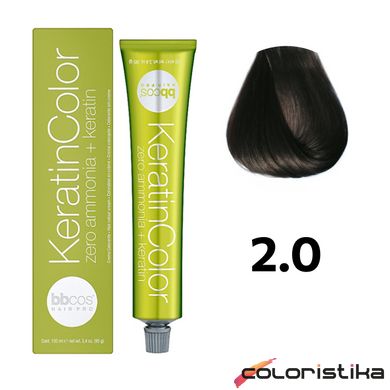 Безаміачна фарба для волосся BBcos Keratin Color 2.0 коричнева 100 мл