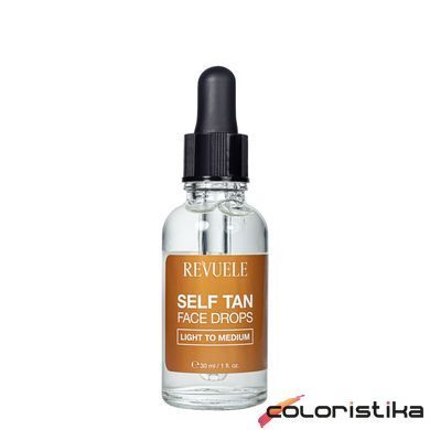 Автозасмага для обличчя світла Revuele Salf Tan Face Drop Light To Medium 30 мл