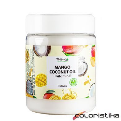Масло для тела и волос кокосовое Top Beauty с витамином Е и ароматом манго 250 мл