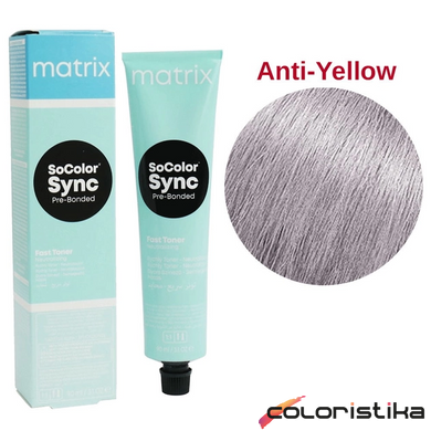 Безаммиачная краска для волос Matrix SoColor Sync Pre-Bonded Fast Neutralizing нейтрализация желтого тона 90 мл